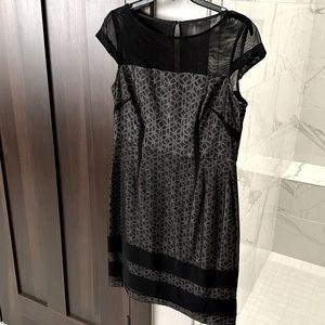 ADRIANNA PAPELL Black Mesh Dress